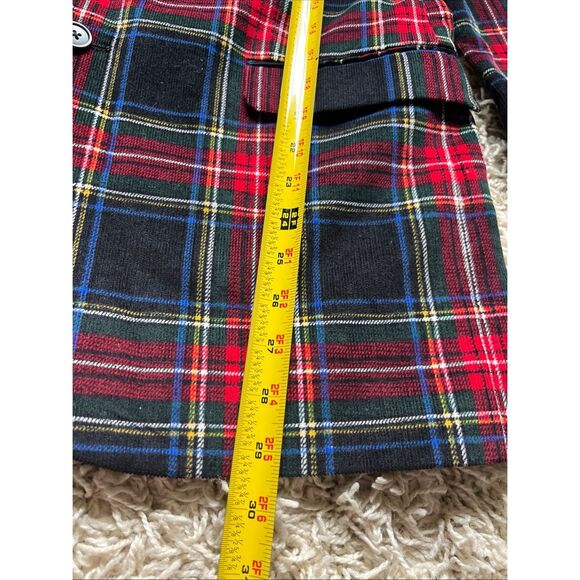 Saddlebred 40R Red Multi Tartan Plaid Preppy Corduroy Blazer Jacket Sport Coat - Picture 4 of 14